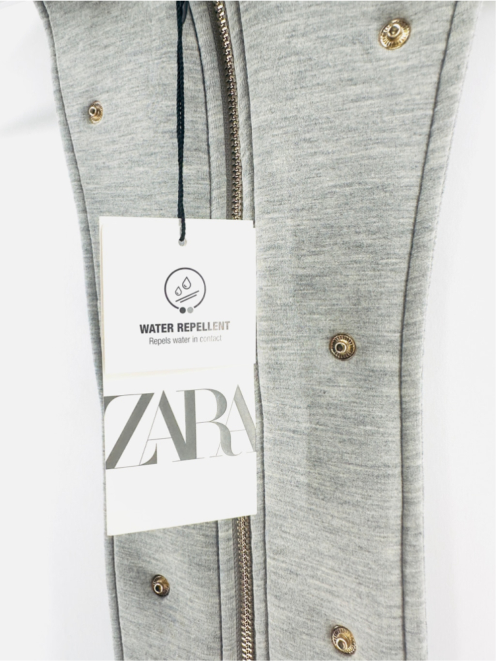 NWT ZARA Gray Hoodie Dickey HOODED SWEATSHIRT Vest WOMENS S - Picture 4 of 6
